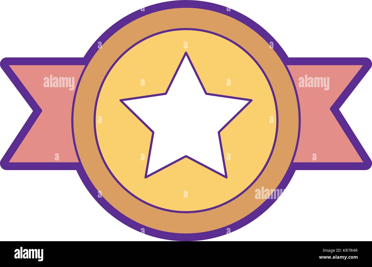 winner medal with star Stock Vector Image & Art - Alamy