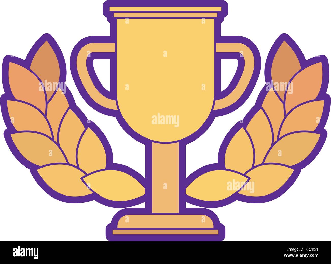 trophy cup winner with wreath Stock Vector Image & Art - Alamy
