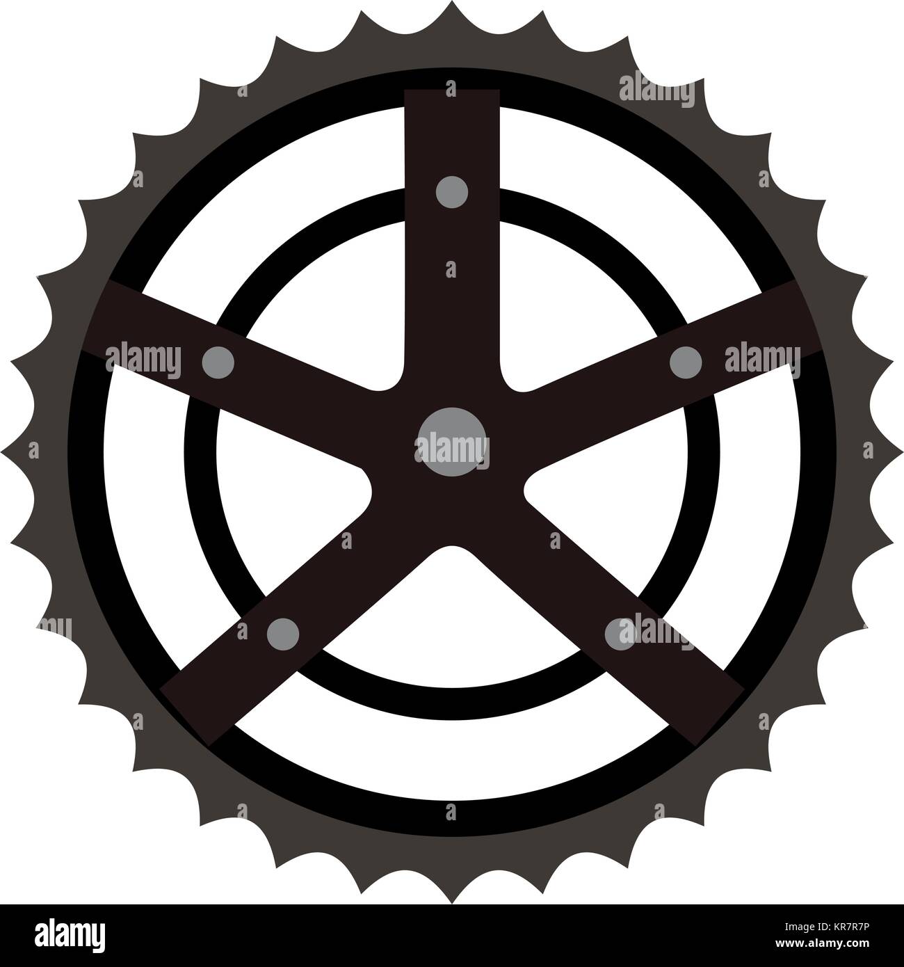 bicycle sprocket isolated icon Stock Vector Image & Art Alamy