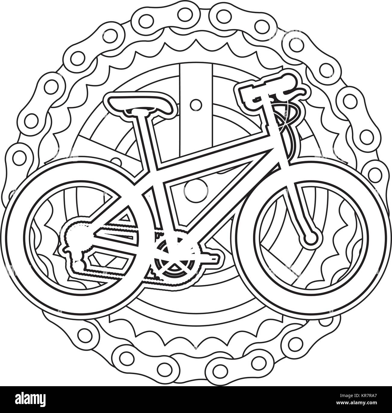 sport bicycle with chain and sprocket Stock Vector Image & Art Alamy