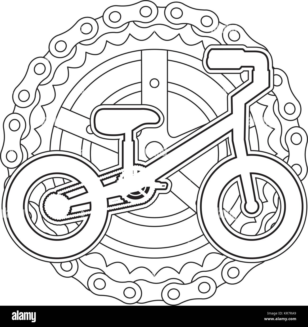 mountain bicycle with chain and sprocket Stock Vector Image & Art Alamy