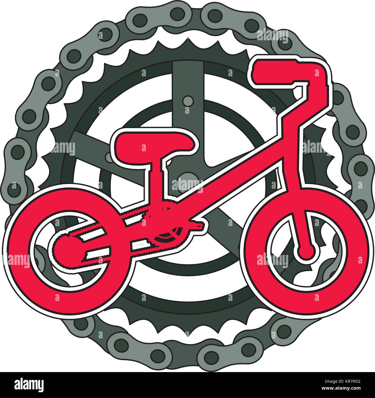 mountain bicycle with chain and sprocket Stock Vector Image & Art Alamy