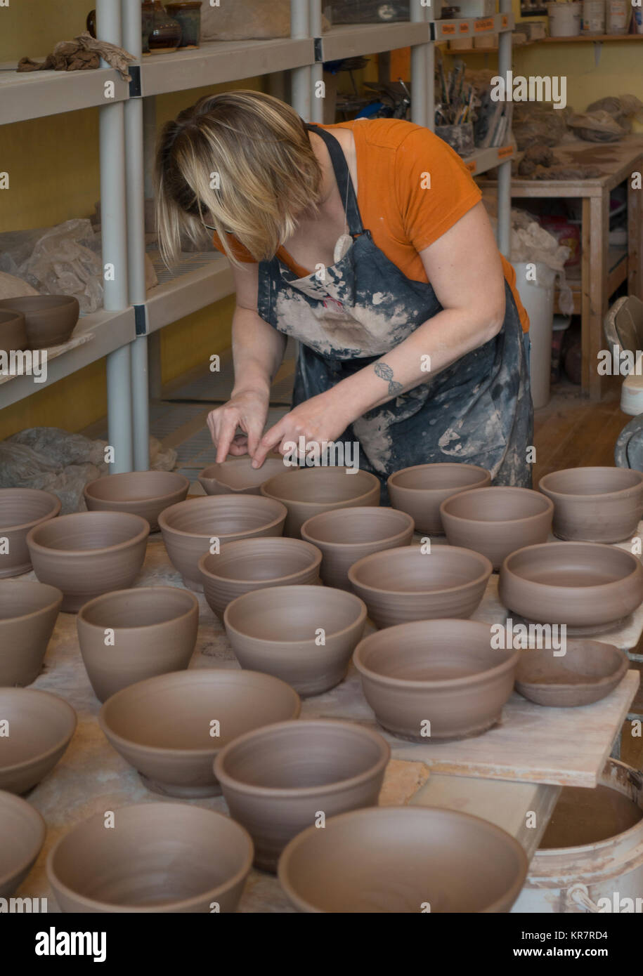 pottery studio Manchester NH Stock Photo Alamy
