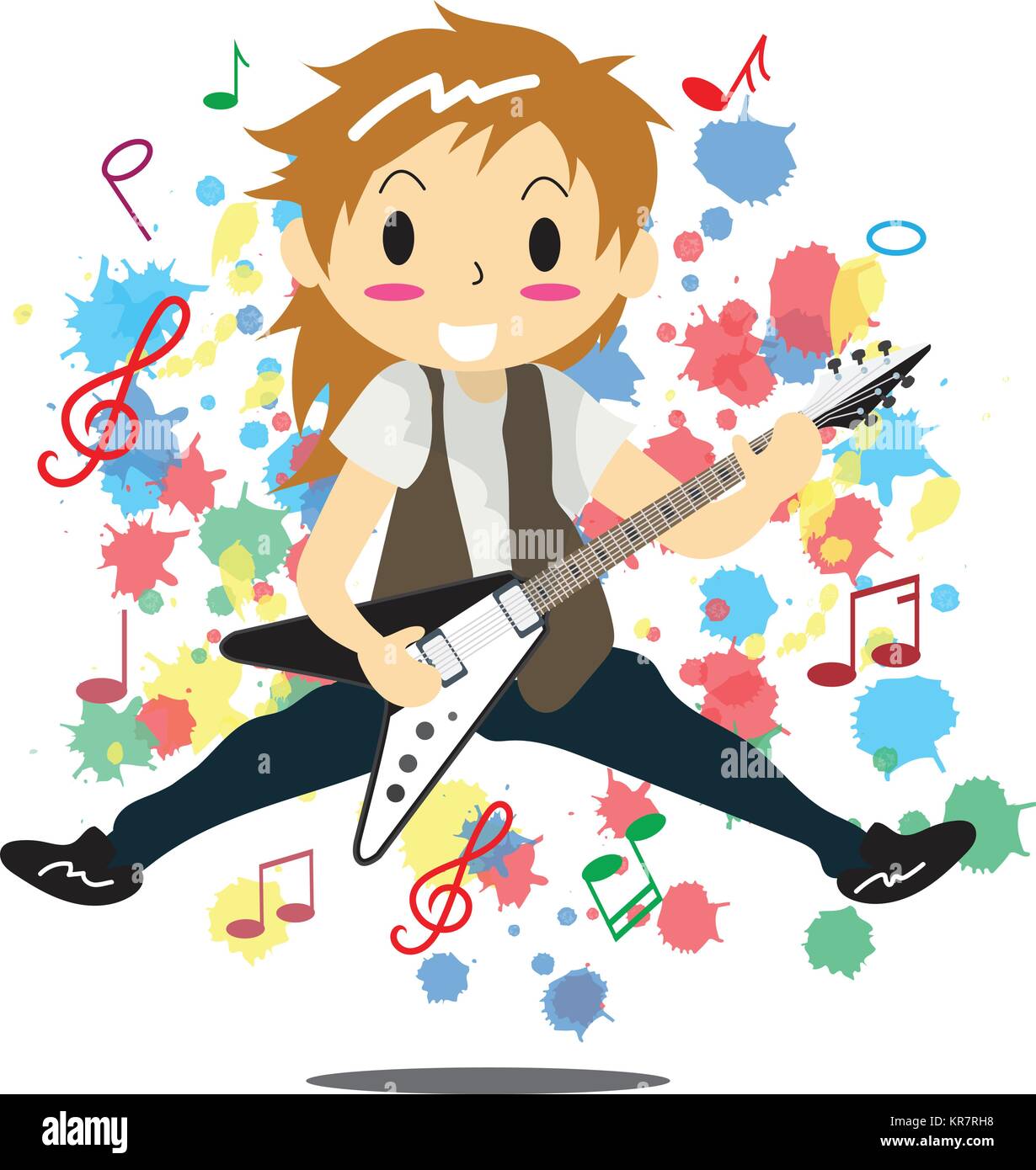Young boy playing electric rock guitar Happy Love music color Background character design illustration vector in cartoon style Stock Vector Image & Art - Alamy Young boy playing electric rock guitar Happy Love music color Background character design illustration vector in cartoon style Stock Vector Image & Art - Alamy