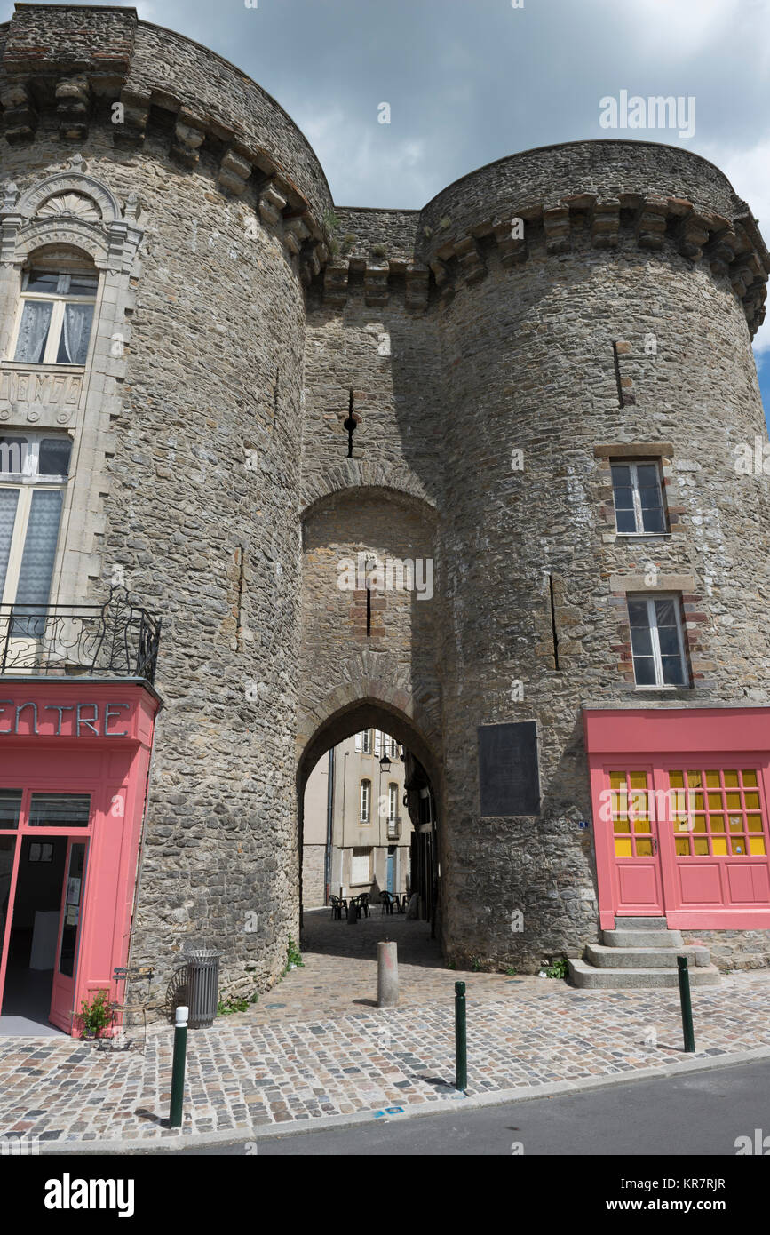 La Porte Beucheresse is the only surviving entrance of the once fortified  town of Laval.The town is situated in the Mayenne region of France Stock  Photo - Alamy