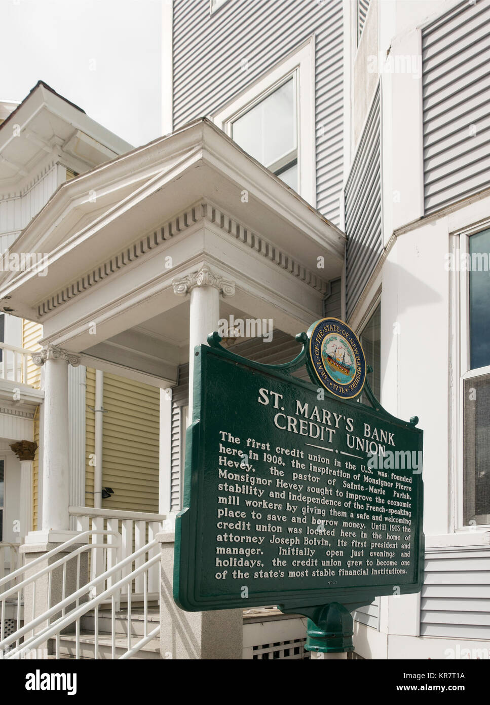 St. Mary's bank the first credit union in the United States, Manchester NH Stock Photo