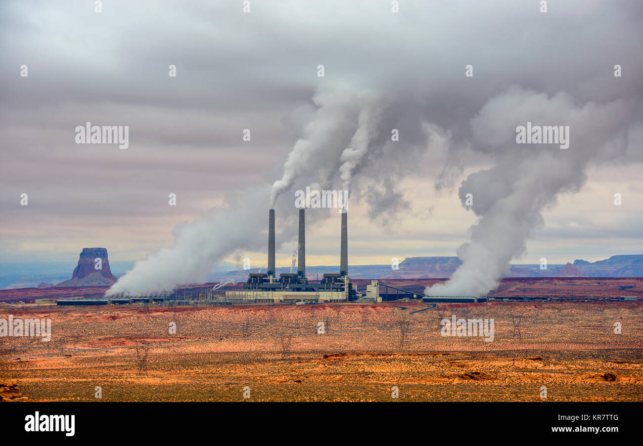 Navajo Coal Generating Station near Page, Arizona, USA. Stock Photo