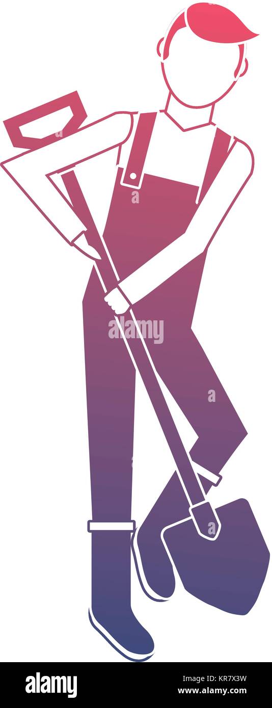 gardener with shovel avatar character icon Stock Vector Image & Art - Alamy