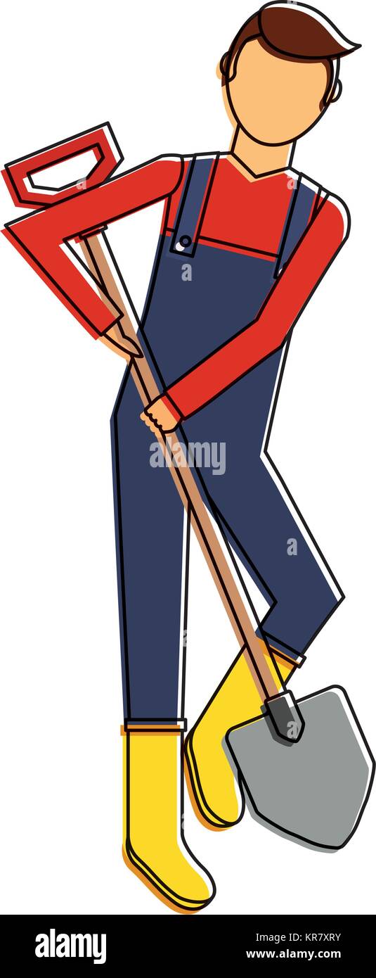 gardener with shovel avatar character icon Stock Vector Image & Art - Alamy
