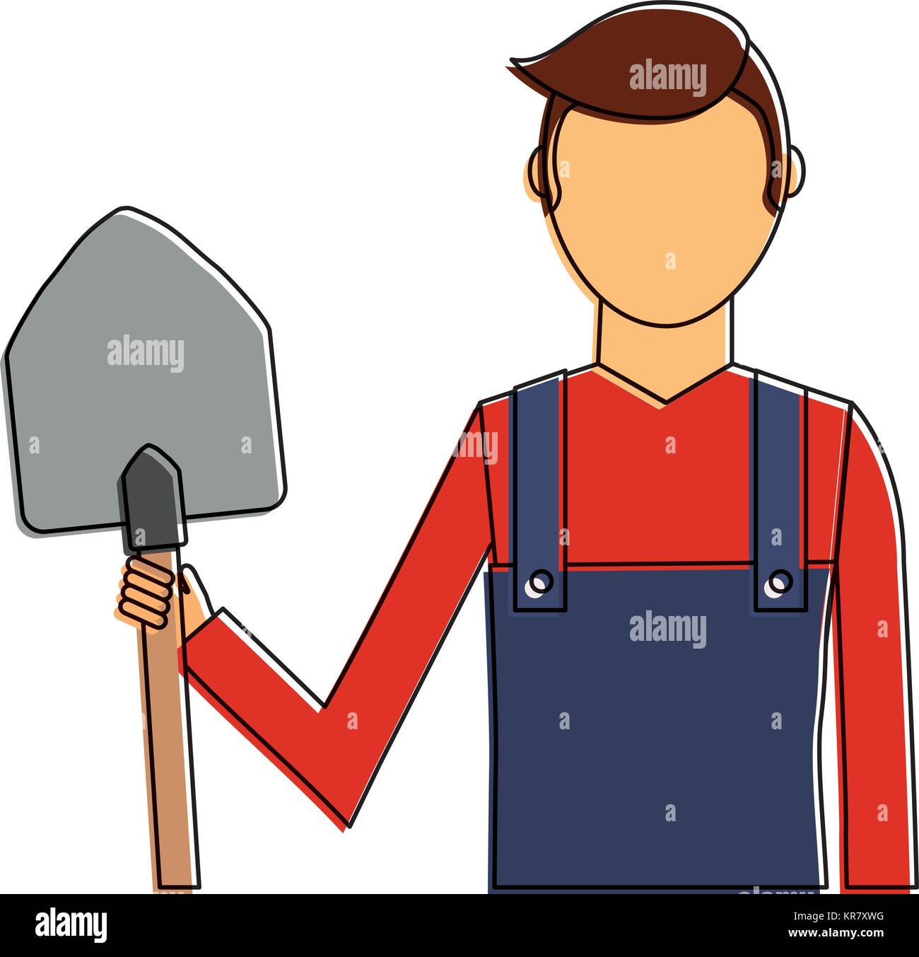 gardener with shovel avatar character icon Stock Vector Image & Art - Alamy