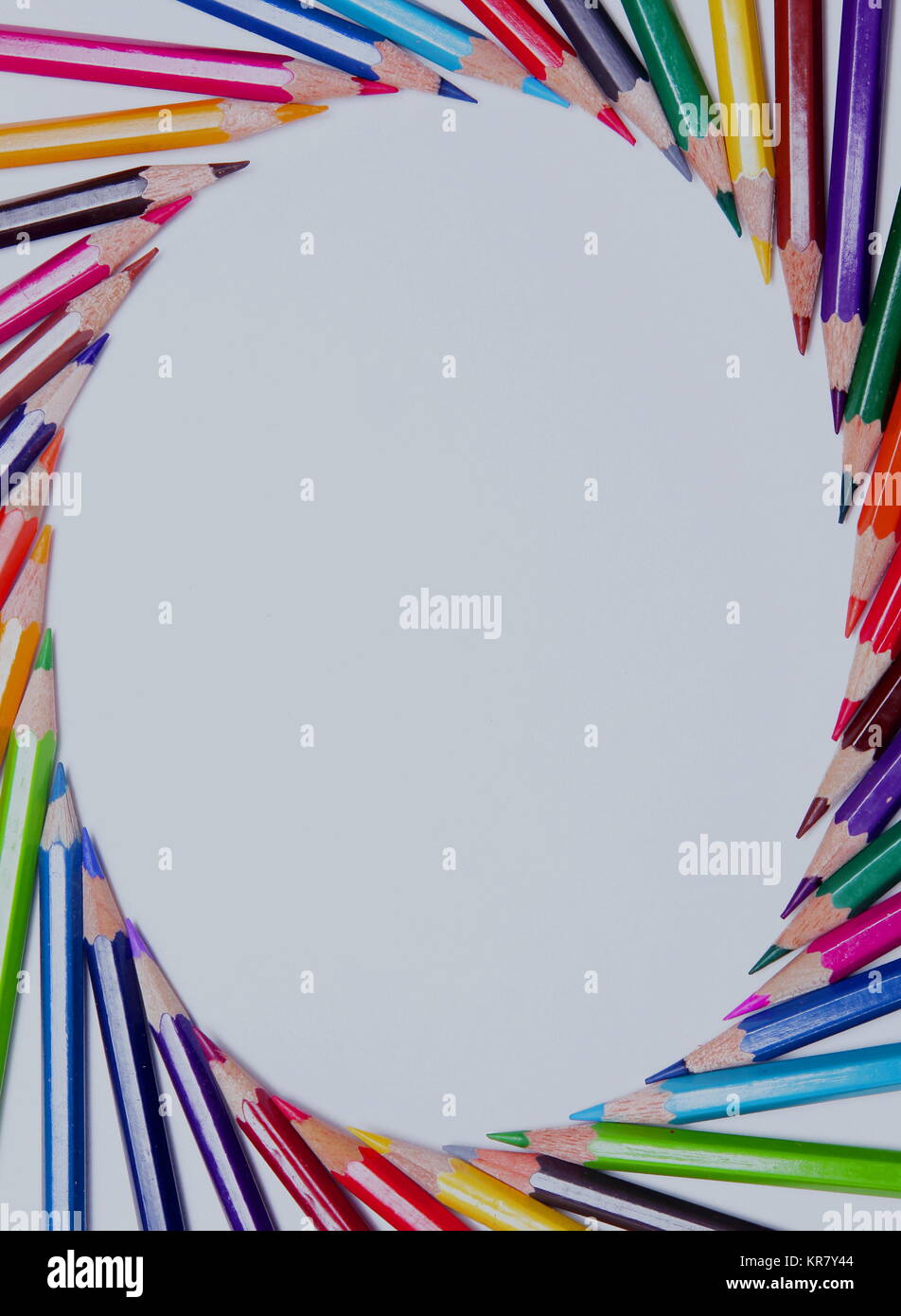 color pencil isolated on white Stock Photo - Alamy