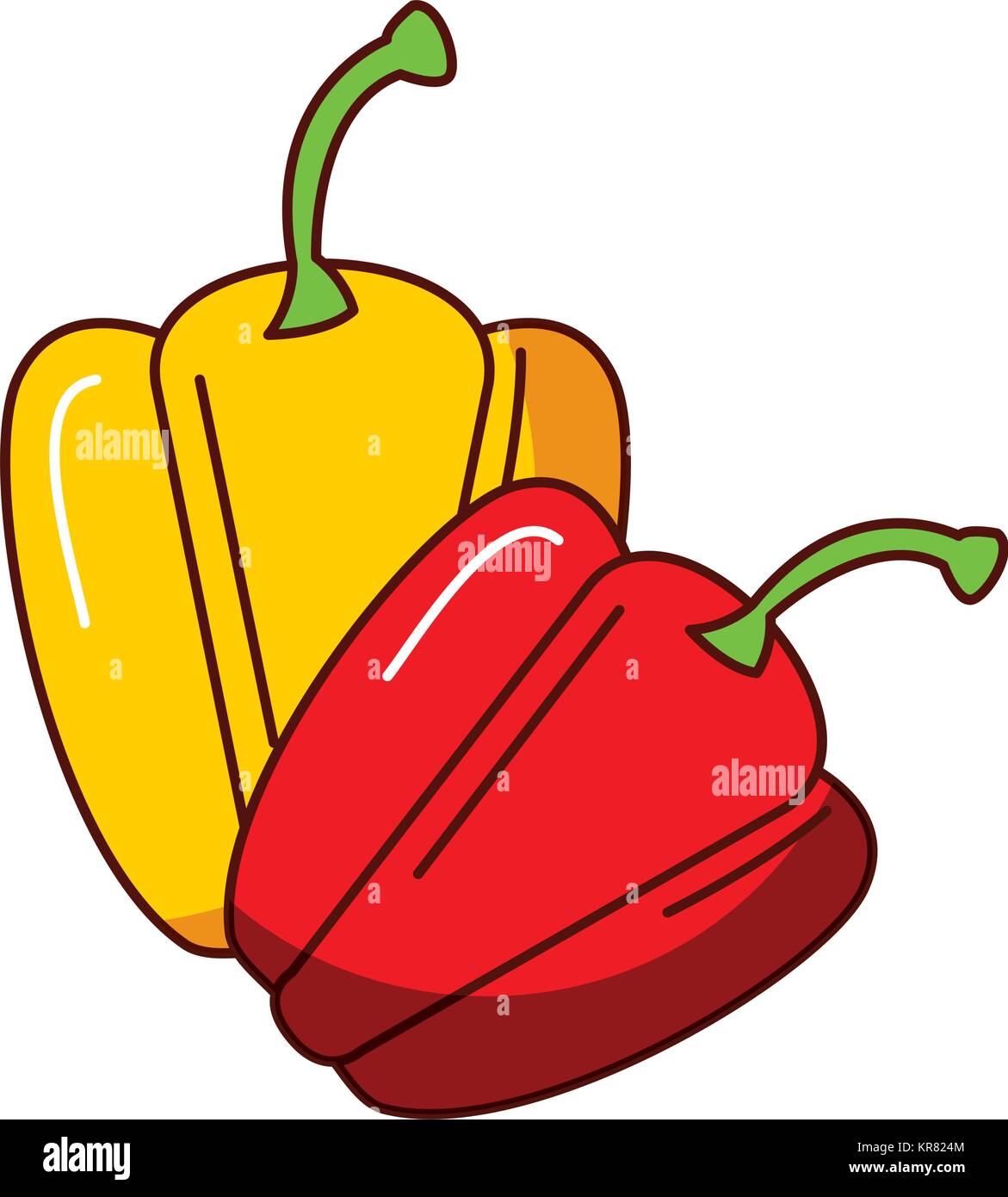 fresh pepper vegetable icon Stock Vector Image & Art - Alamy