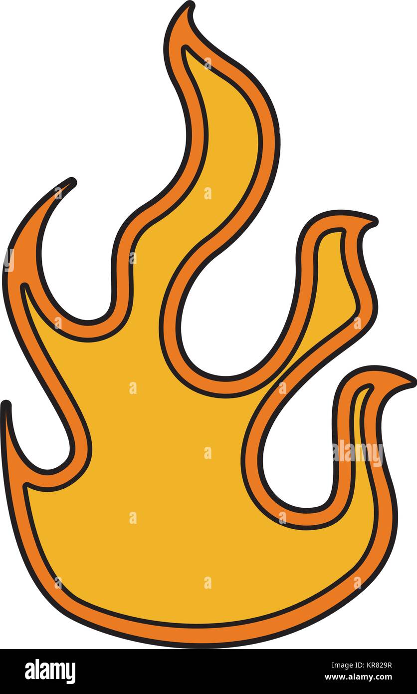 fire flame isolated icon Stock Vector Image & Art - Alamy