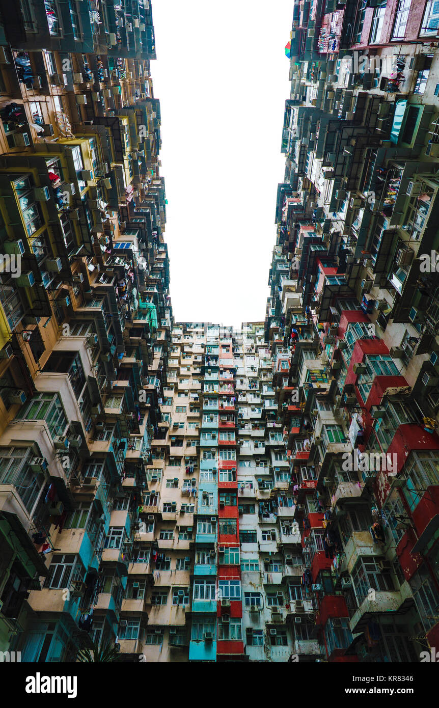 Yichang building scenery in Hongkong Stock Photo