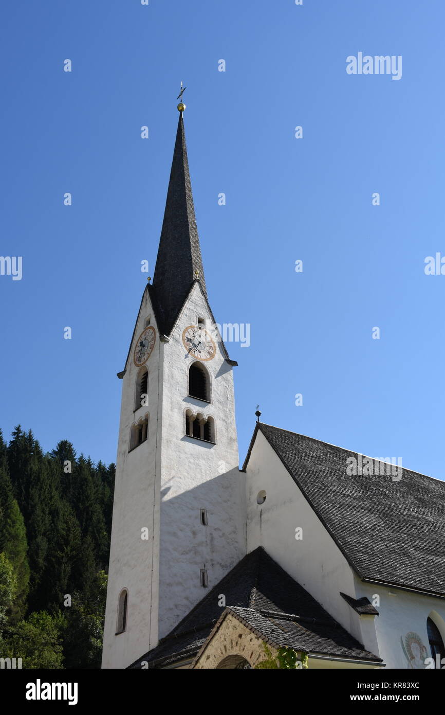 church,deer,steeple,carinthia,frescoes,parish irschen,saint dionysus,romanesque Stock Photo