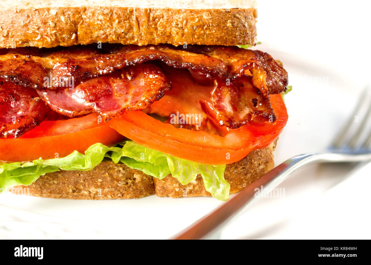 juicy bacon lettuce and tomato sandwich Stock Photo Alamy