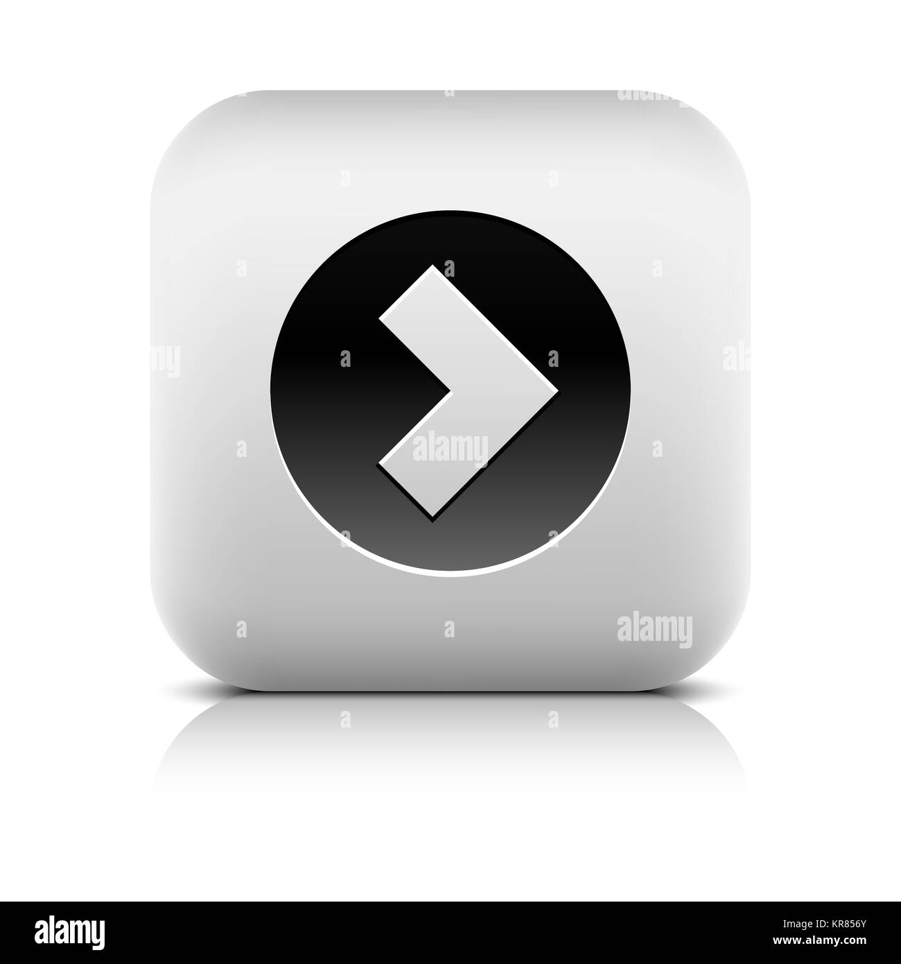 Web Icon with arrow sign in black circle Stock Photo - Alamy