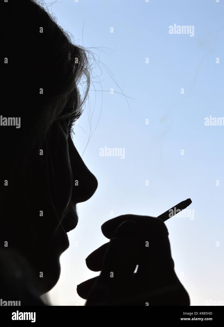smoking in a closed room Stock Photo Alamy