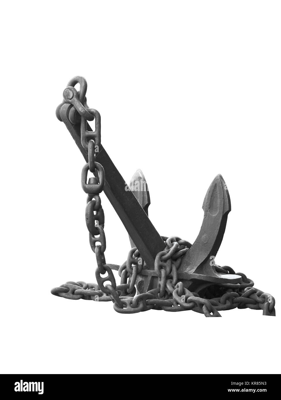 a heavy Anchor holds a ship in one place Stock Photo Alamy