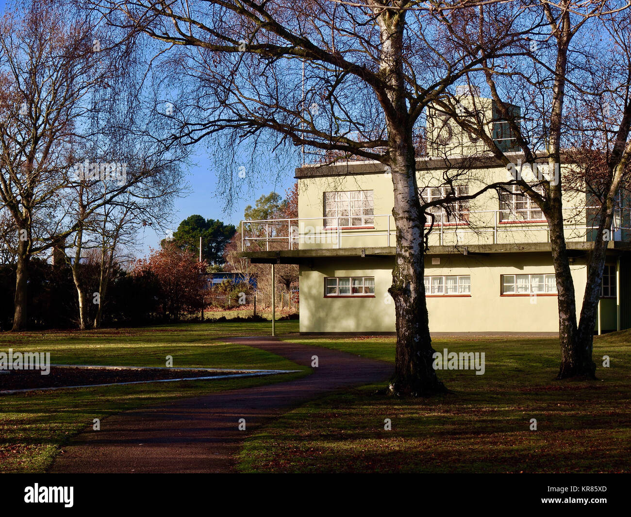 Martlesham Heath old RAF control tower on a bright winter’s day