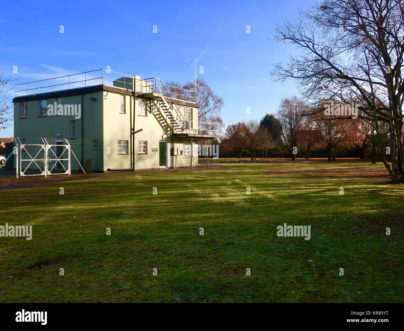 Martlesham Heath old RAF control tower on a bright winter’s day