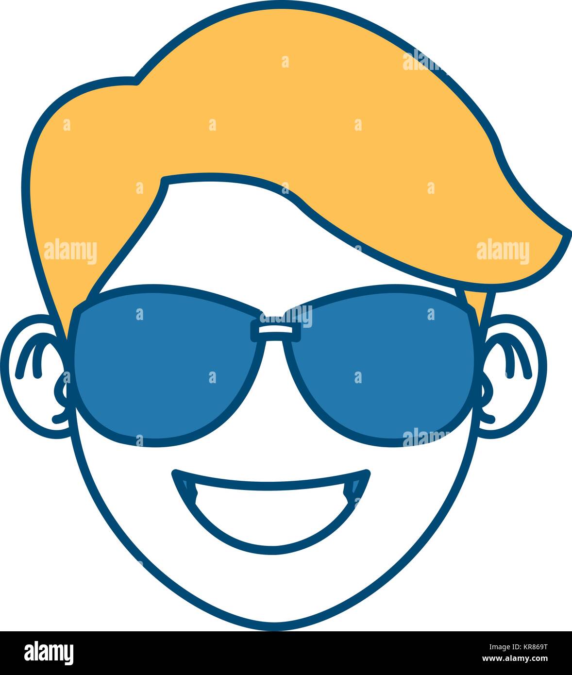 Man with sunglasses face icon vector illustration graphic design Stock ...