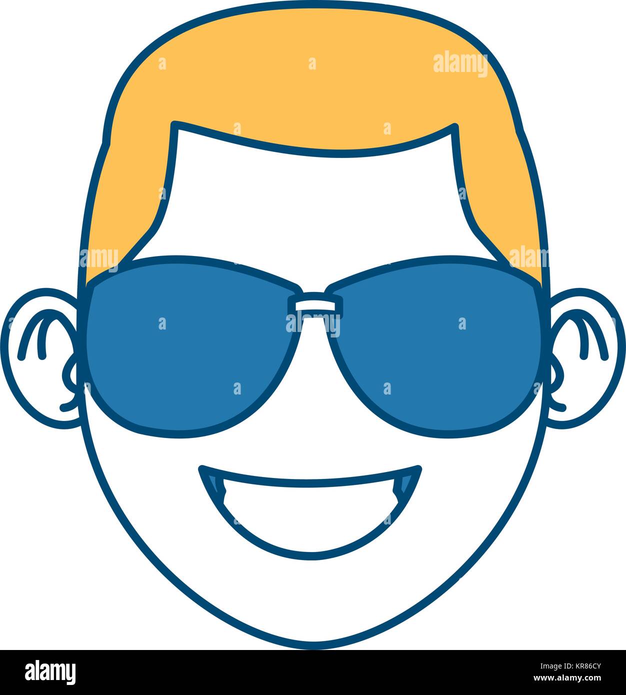 Man with sunglasses face icon vector illustration graphic design Stock ...