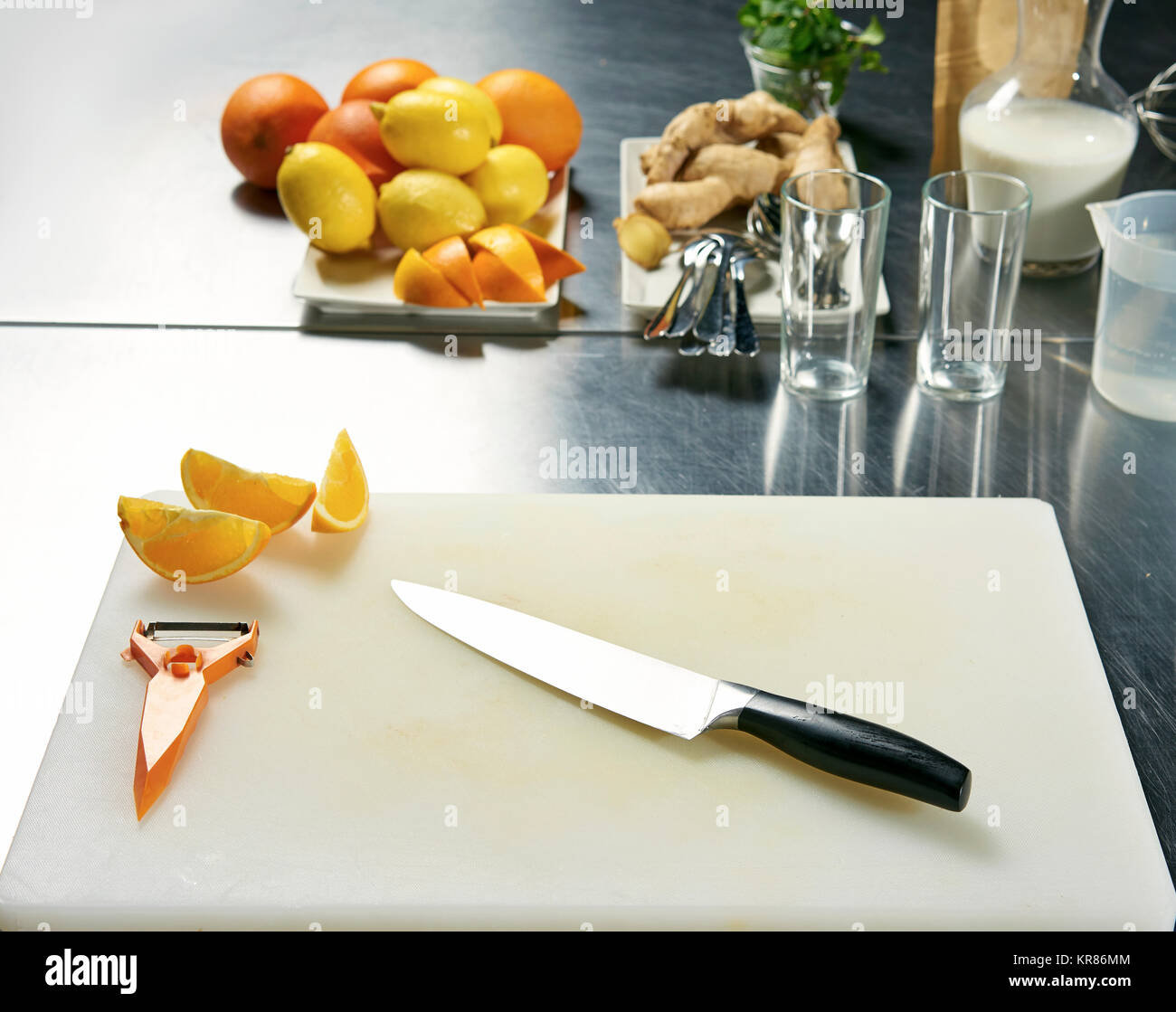 process of cooking the vitamin cocktail of citrus and ginger Stock ... process of cooking the vitamin cocktail of citrus and ginger Stock ...