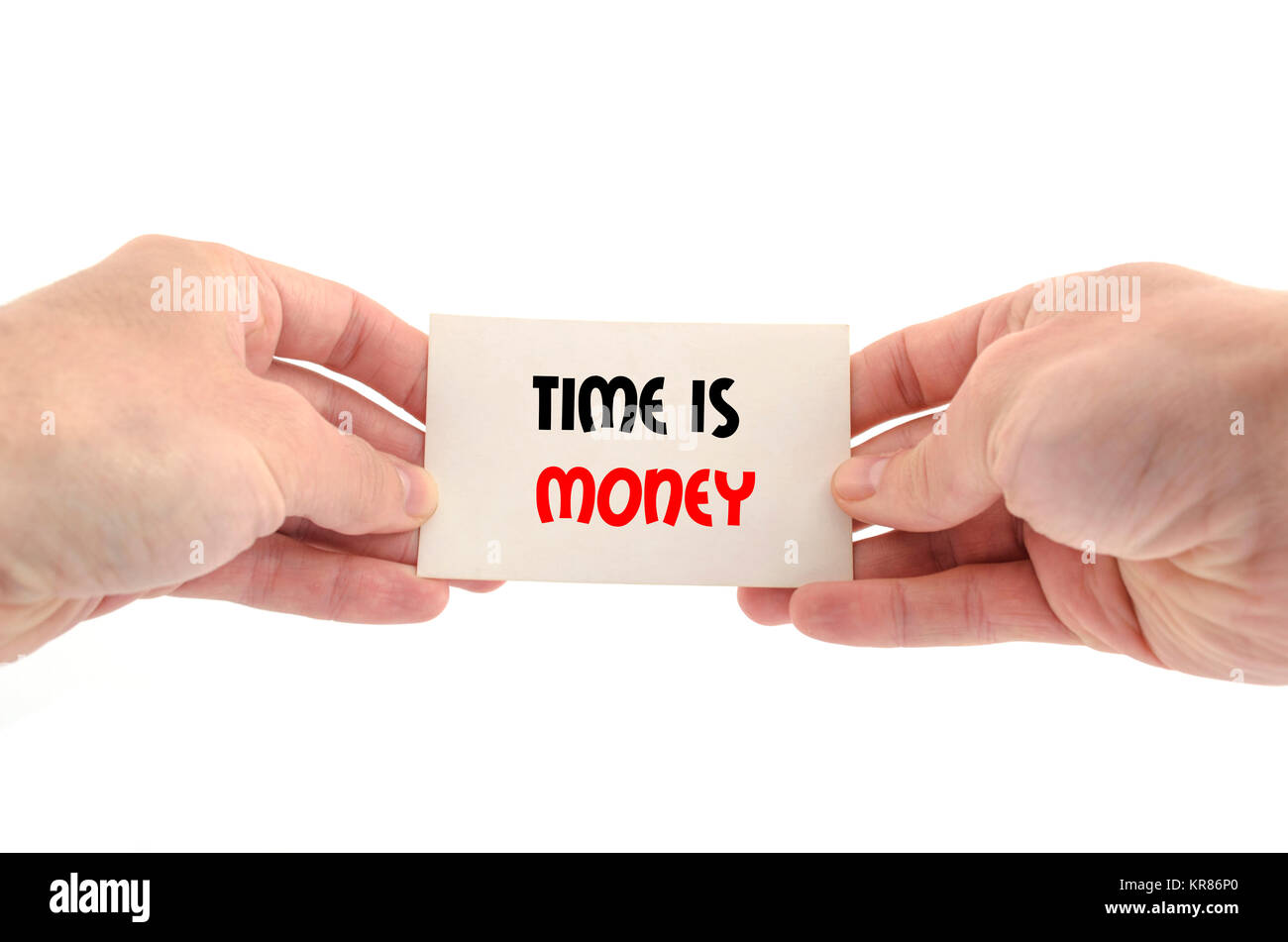 Time is money text concept Stock Photo - Alamy