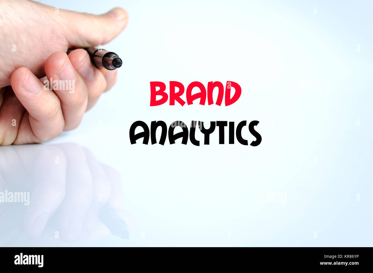 Brand analytics text concept Stock Photo - Alamy
