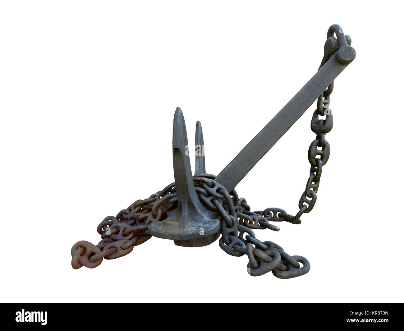 a heavy Anchor holds a ship in one place Stock Photo Alamy