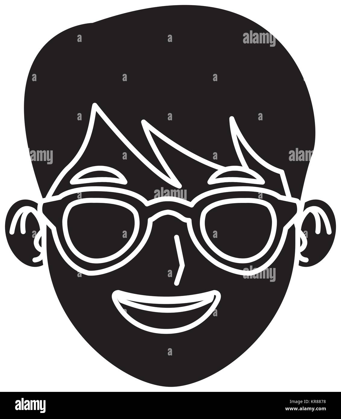 Man with sunglasses face icon vector illustration graphic design Stock ...