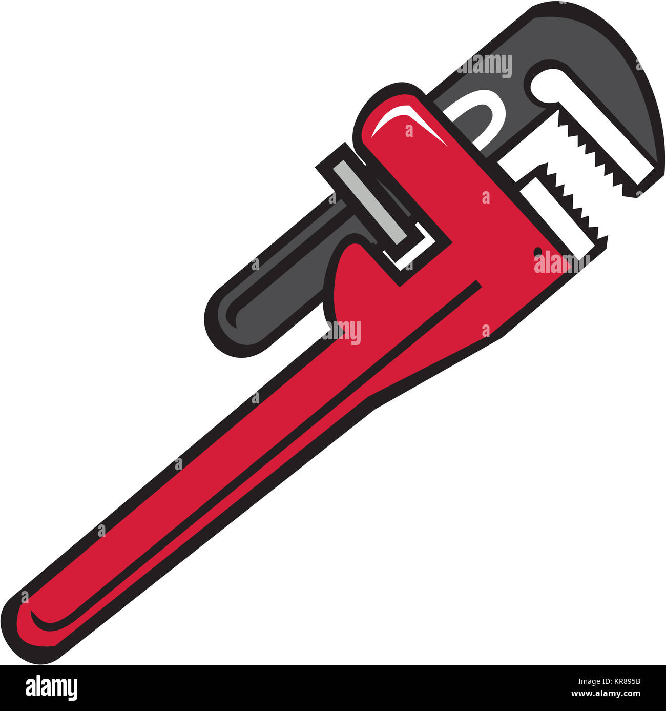 Pipe Wrench Retro Stock Photo Alamy