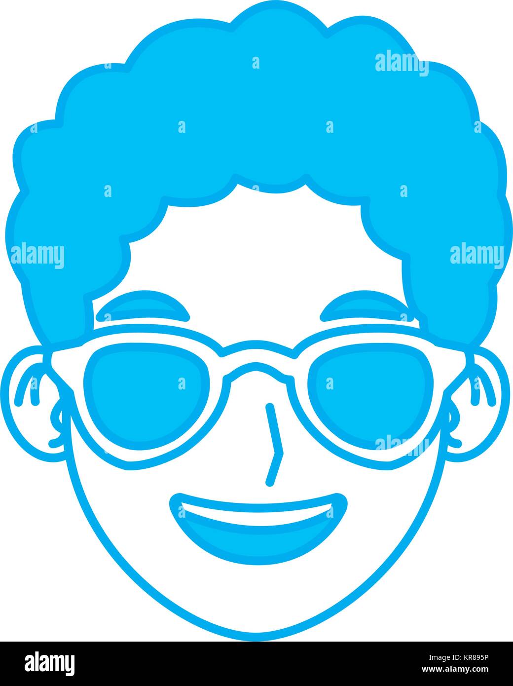 Man with sunglasses face icon vector illustration graphic design Stock ...