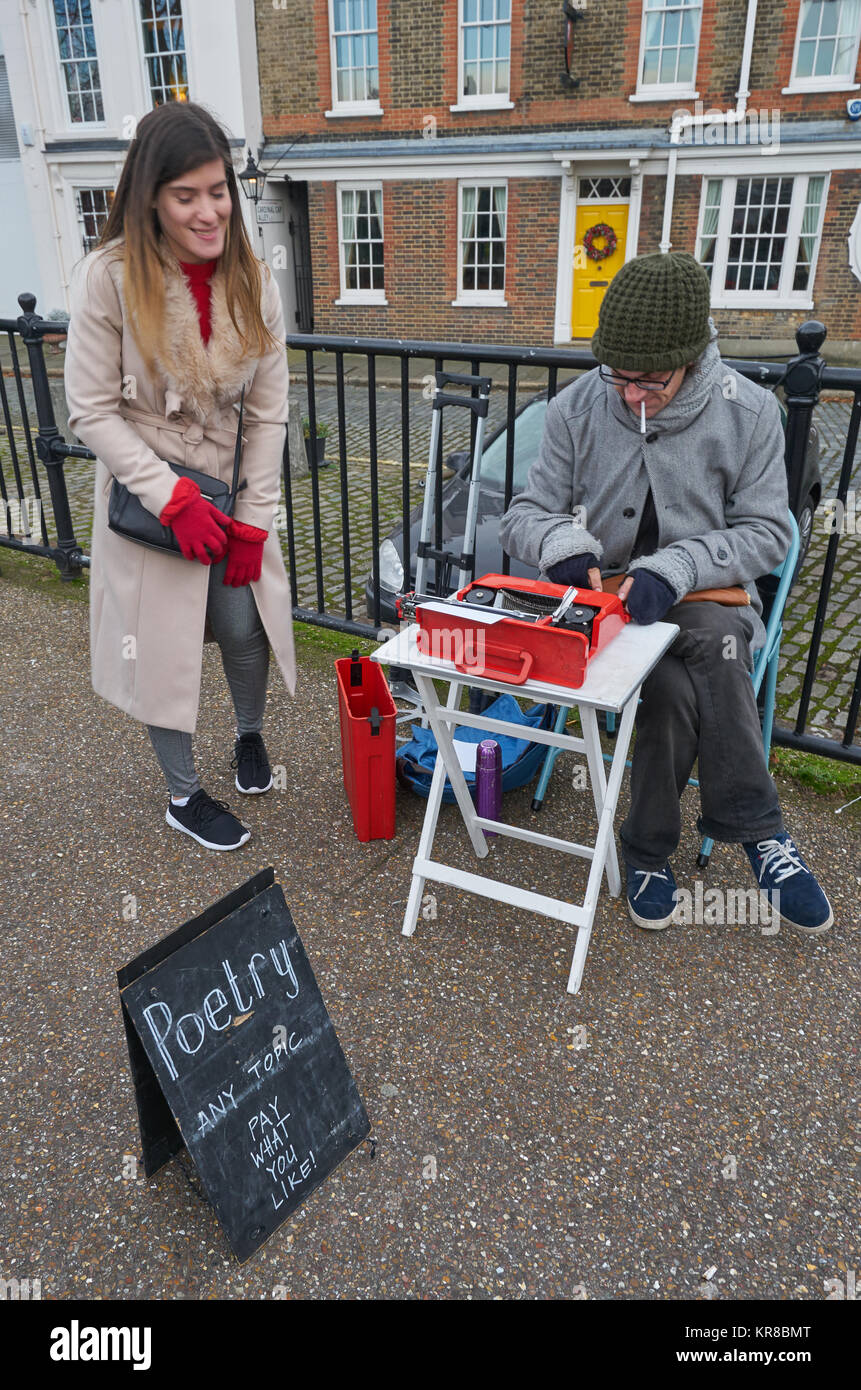 Street Poet Poetry Stock Photo Alamy