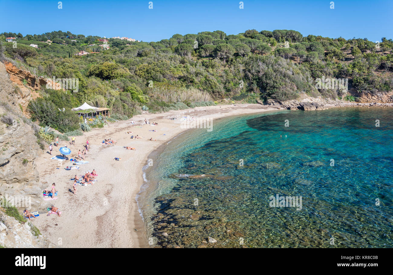 Barabarca beach near Capoliveri, Elba Island, Italy. Stock Photo