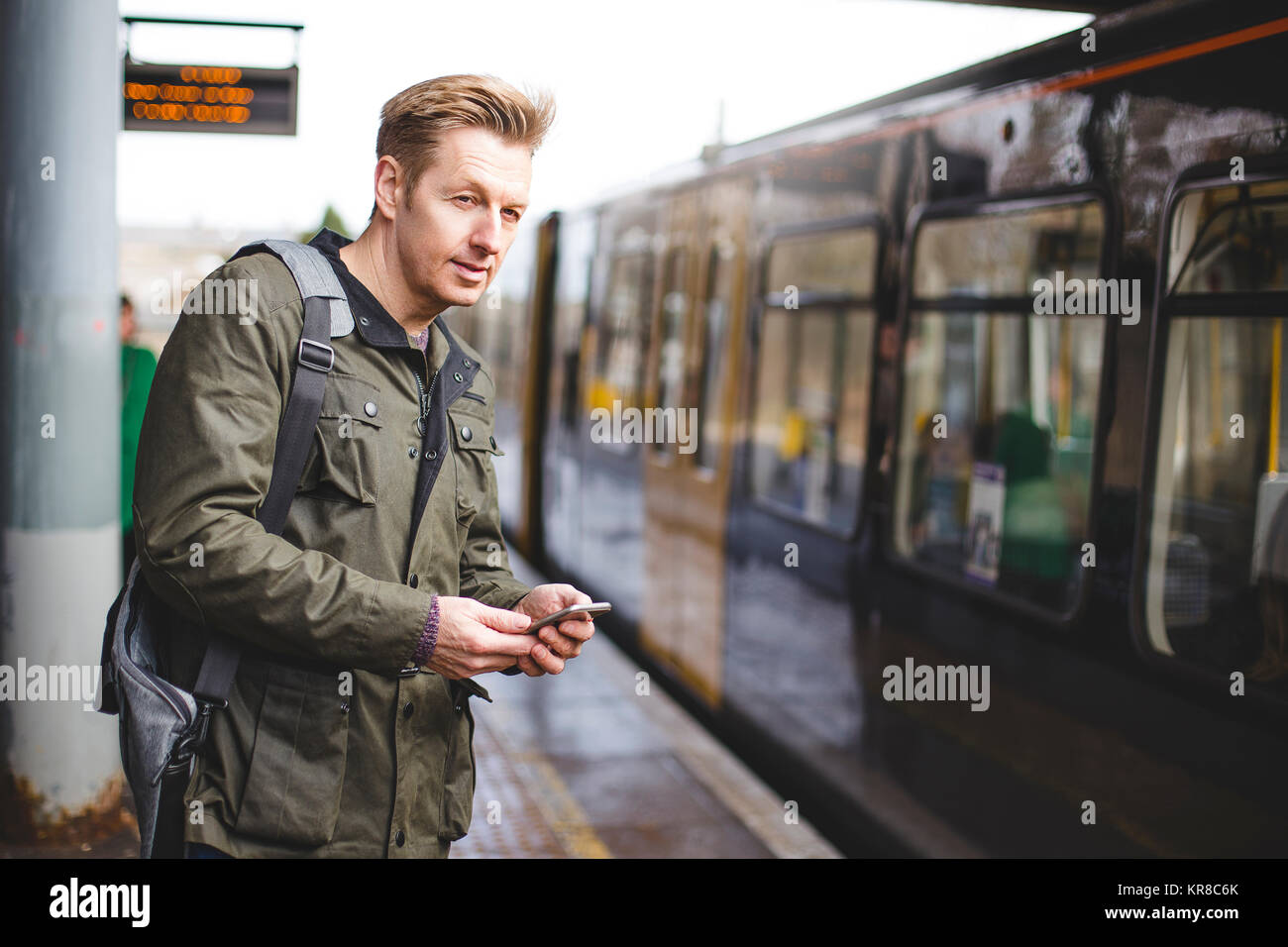 Catching the Train Stock Photo Alamy