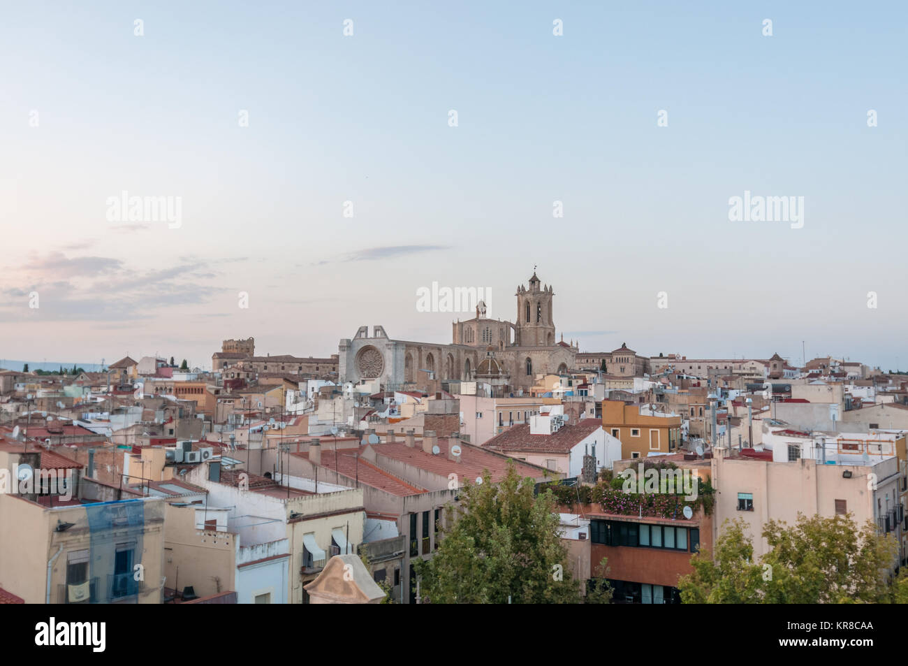 view from the terrace roof in the Roman Circus in Tarragona, UNESCO