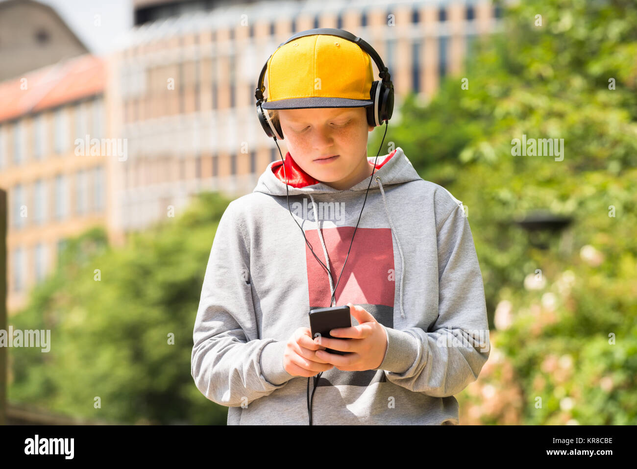 Teen boy wearing cap portrait hi-res stock photography and images - Alamy