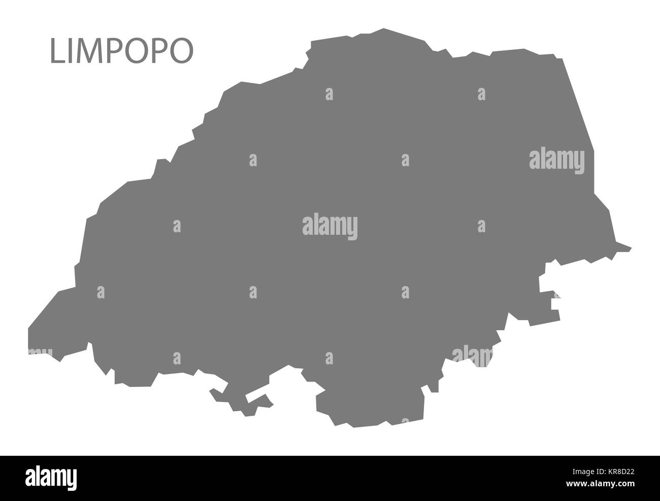 Limpopo South Africa Map Limpopo South Africa Map Grey Stock Photo - Alamy