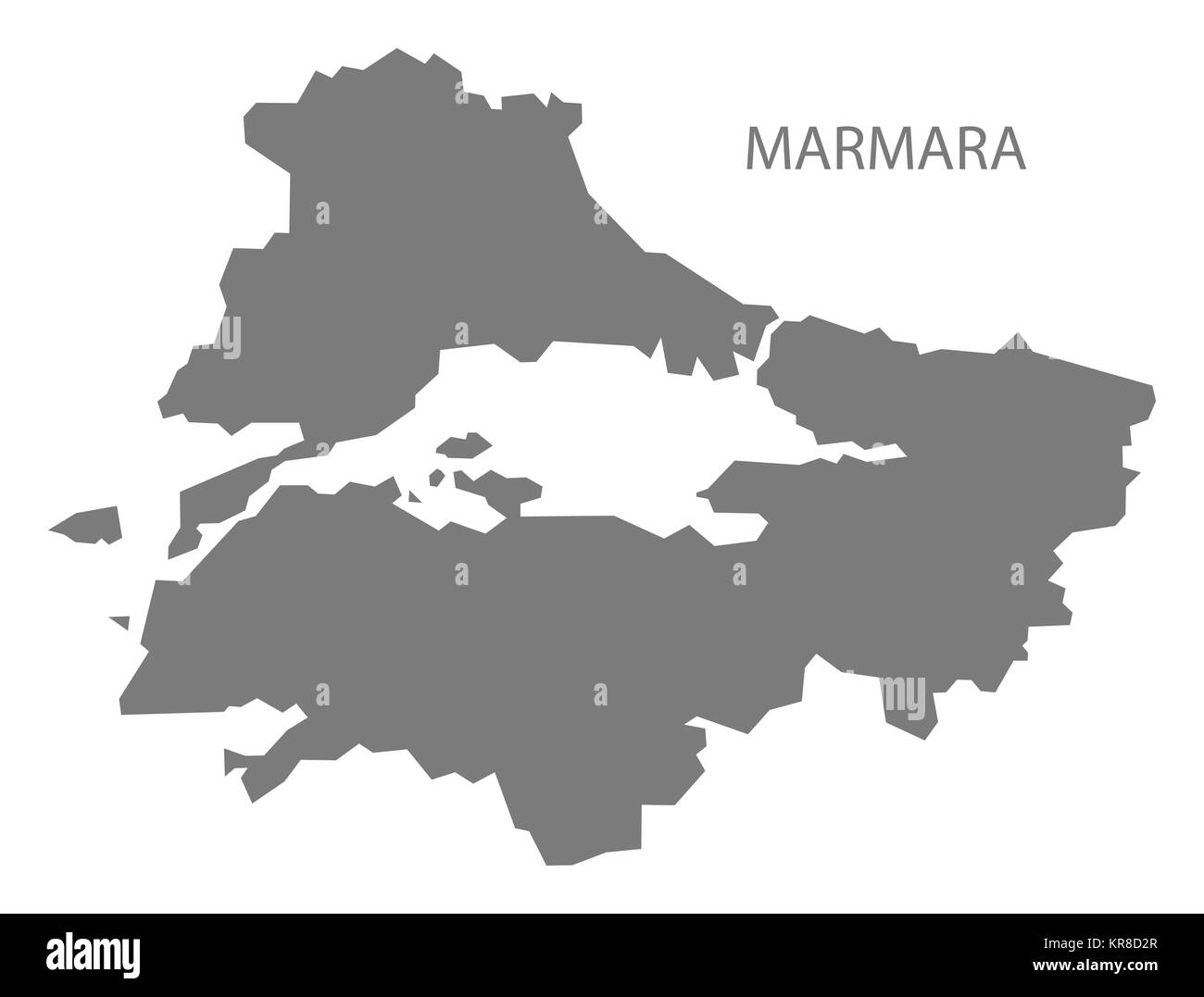 Marmara Turkey Map grey Stock Photo Alamy