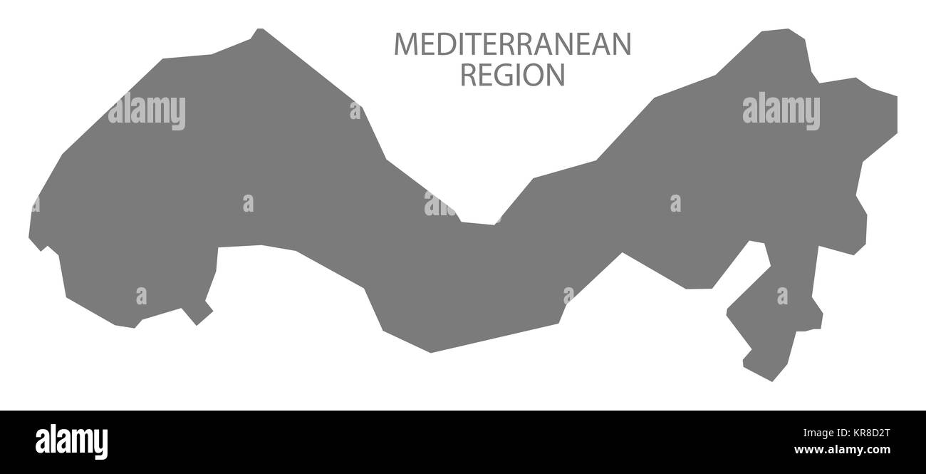 Mediterranean Region Turkey Map grey Stock Photo