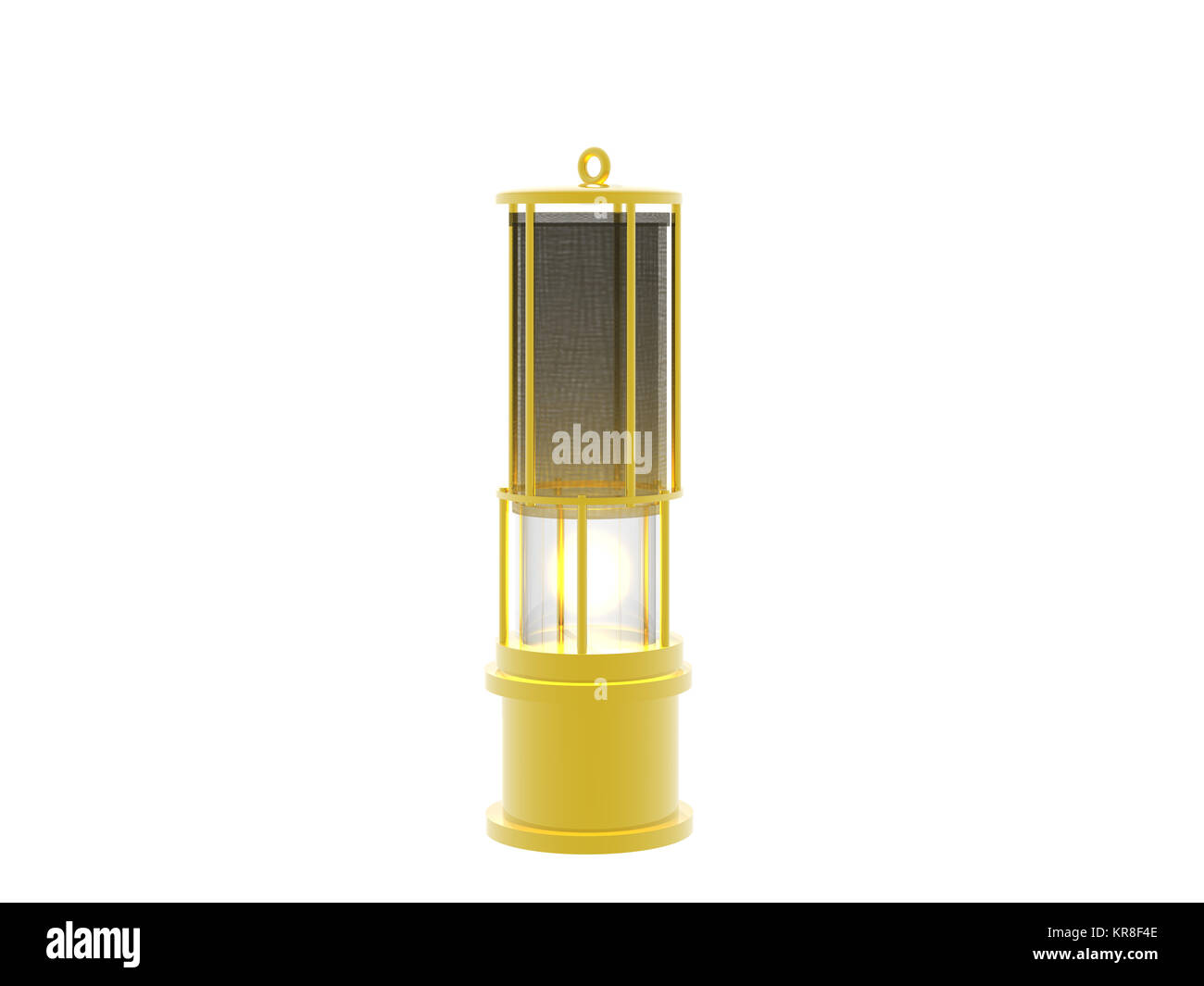 gas lamp with light isolated Stock Photo