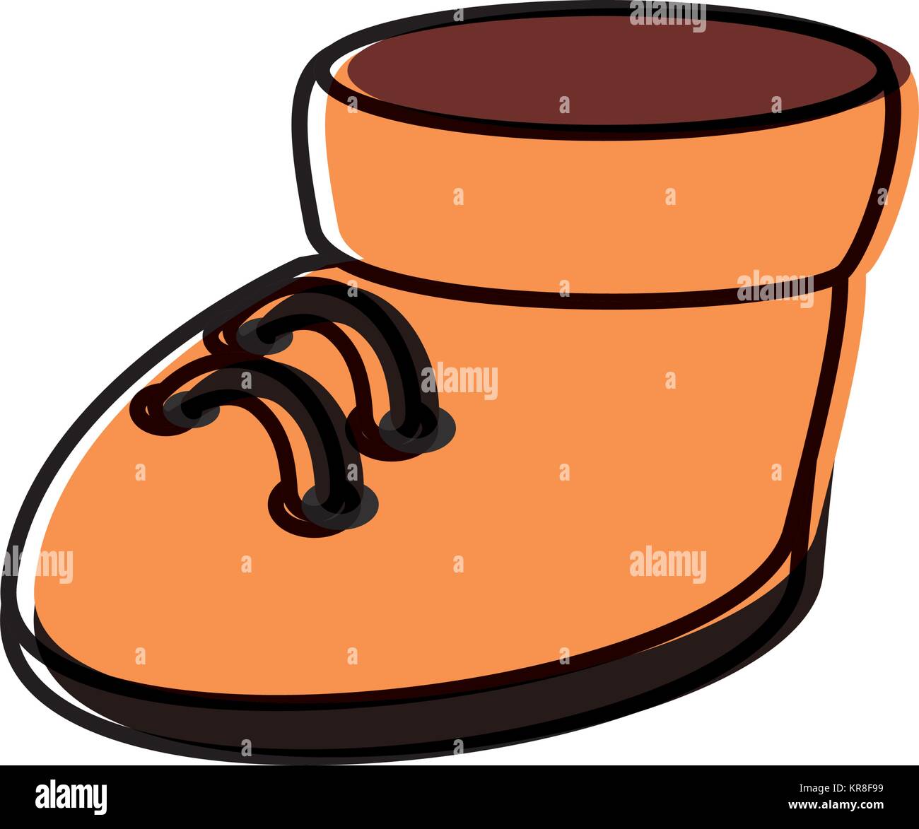 Cute boot cartoon icon vector illustration graphic design Stock Vector