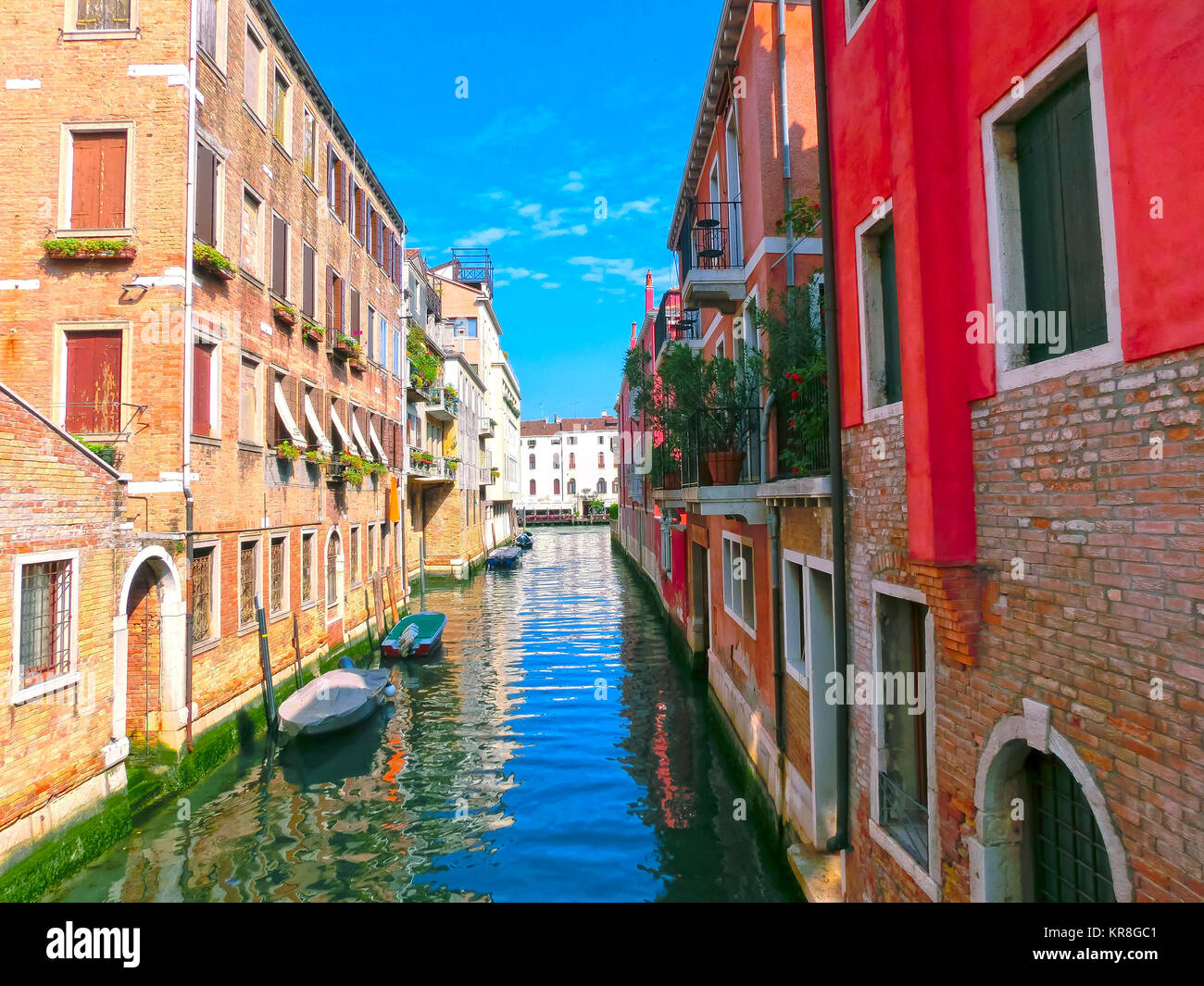 Nice summer venetian canal view hi-res stock photography and images - Alamy