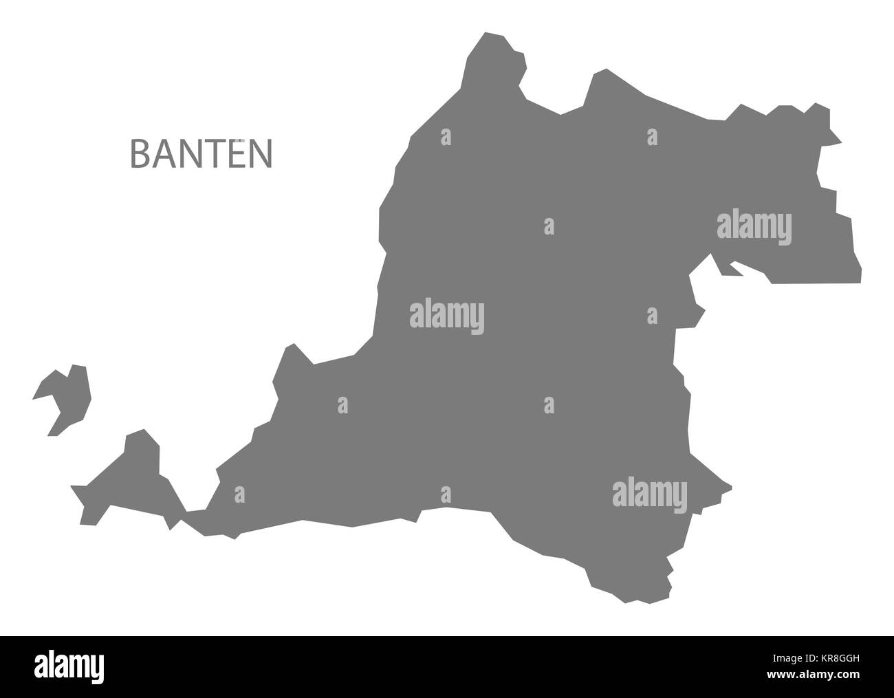 Banten Indonesia Map grey Stock Photo