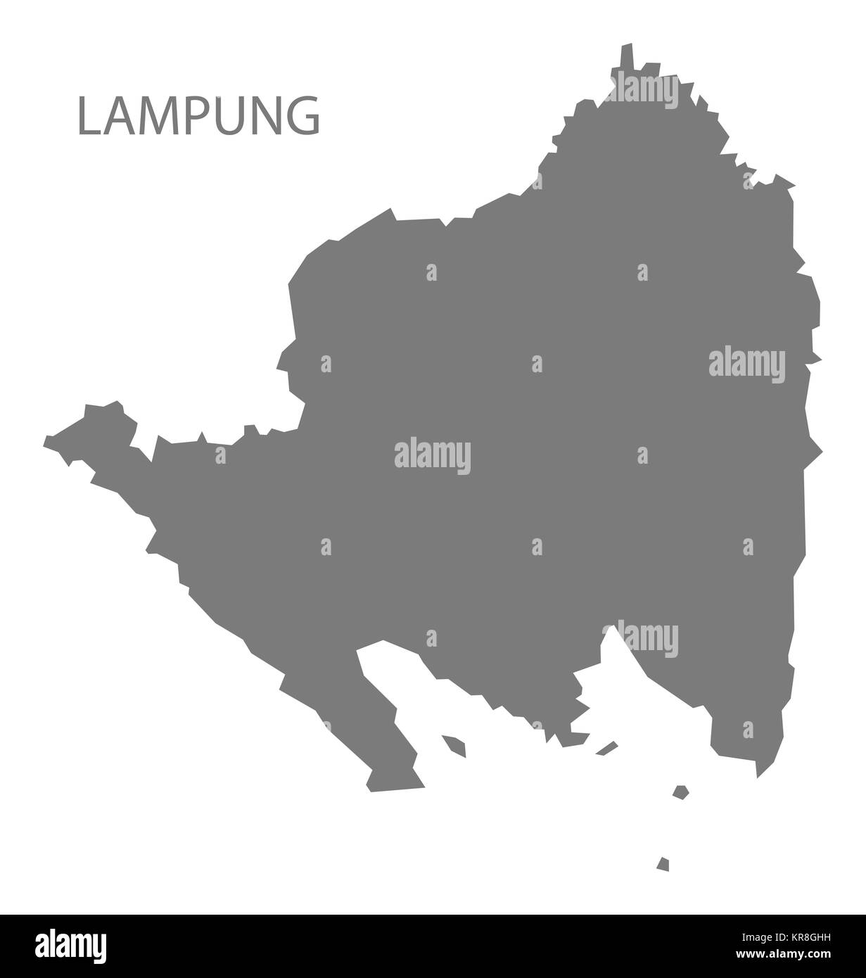 Lampung Indonesia Map Grey Stock Photo Alamy