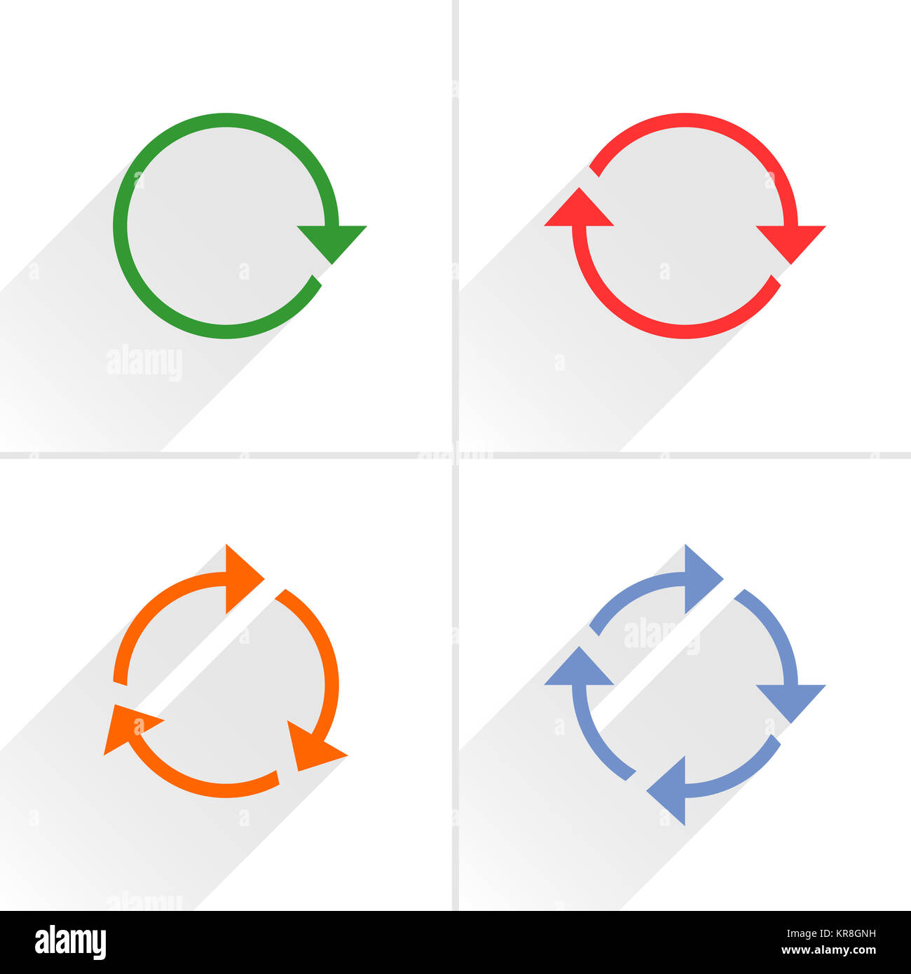 Color arrow loop, refresh, reload, rotation sign Stock Photo