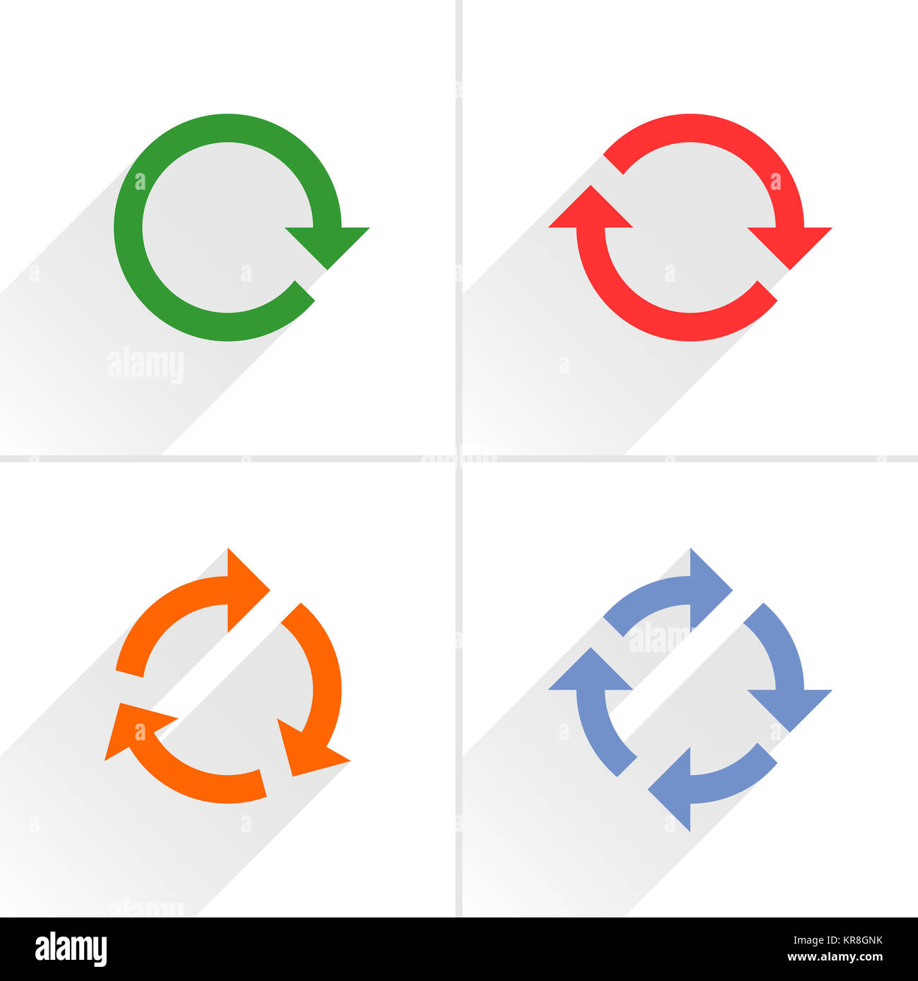 Color arrow loop, refresh, reload, rotation sign Stock Photo
