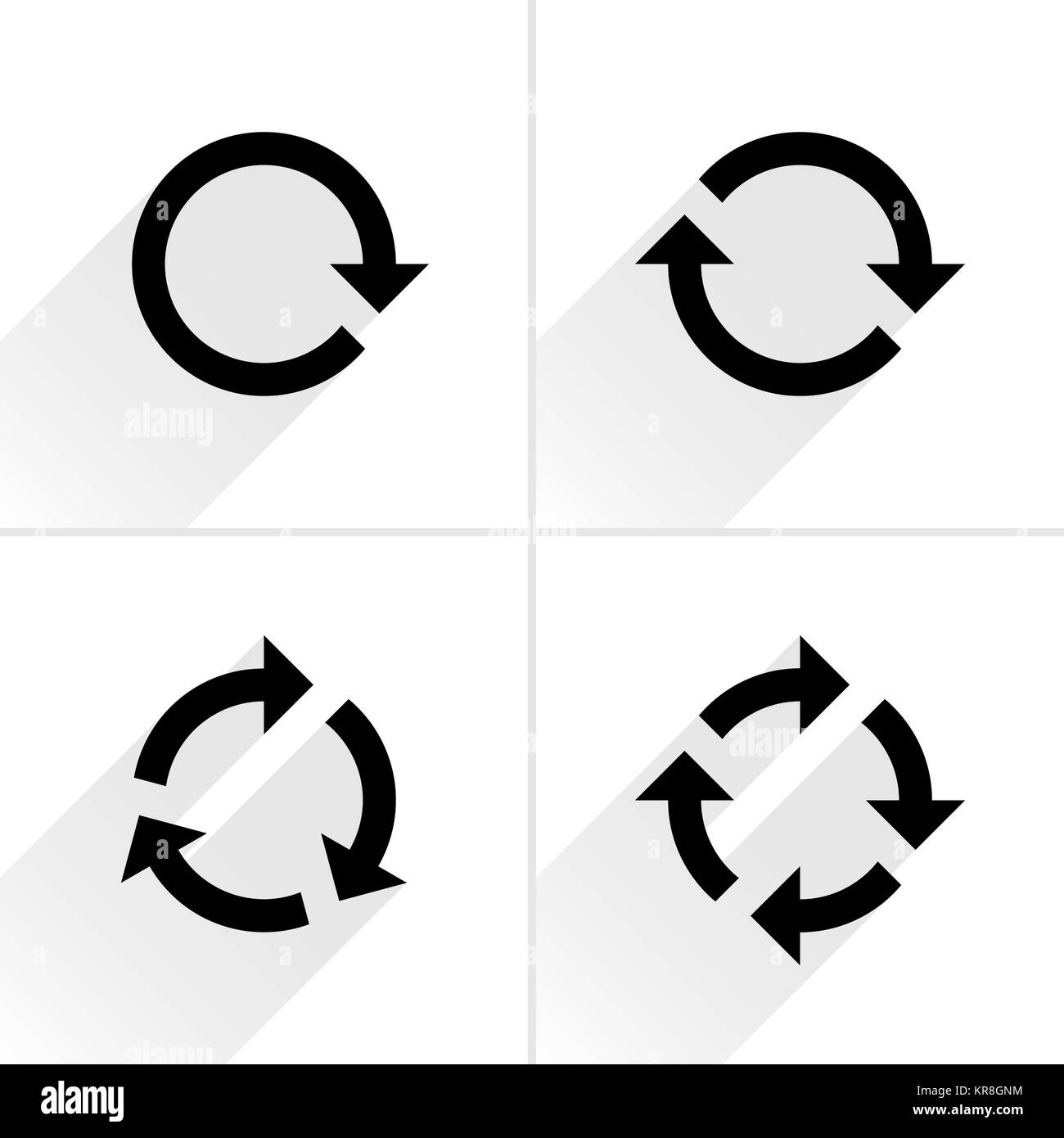 Color arrow loop, refresh, reload, rotation sign Stock Photo